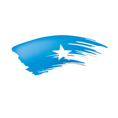 Somalia flag, vector illustration on a white background.