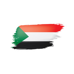 Sudan flag, vector illustration on a white background.