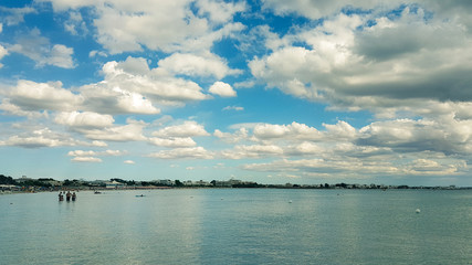Beach in Porto Cesareo, Italy in the summer day.