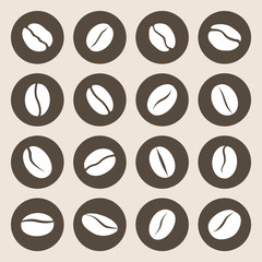 coffee bean icon set vector illustration