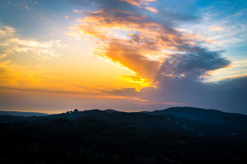Beautuful sunset in Sintra, Portugal.
