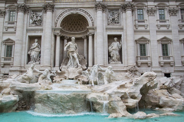Fototapeta na wymiar Trevi Fountain (Fontana di Trevi) in Rome. Italy.