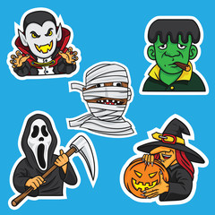 Fototapeta premium set of halloween icon