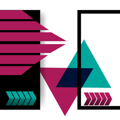 Pink and green triangle