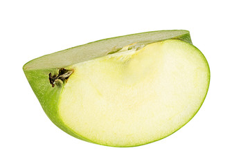 Fresh green apple isolated on white background with clipping path