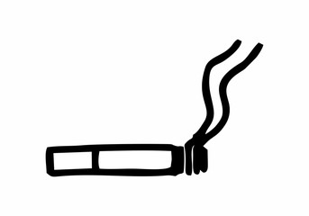 Cigarette freehand illustration