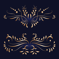 Elegant gold ornament in classic style