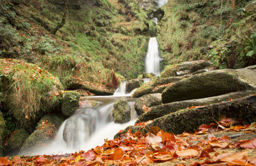 Waterfall in autumn