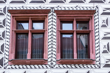 windows of an old tenement house