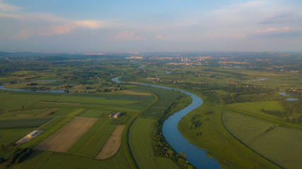 the Vistula bend near Skawina