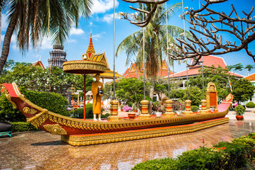 Fototapeta premium Wat Preah Prom Rath beautiful temple view in Siem Reap, Cambodia