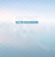 Vector Abstract geometric background. Blue hexagon shape