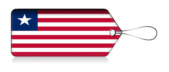 Liberian flag label, Label made in Liberia © VectorPart