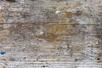 Old paint spattered cracked wood background