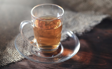 Brewed tea on a serving table