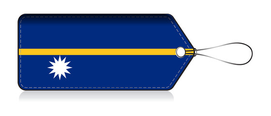 Nauruan emoji flag, Label of  Product made in Nauru © VectorPart