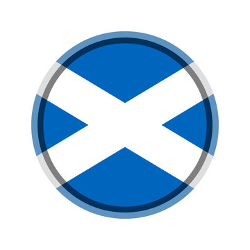 Scotland National flag in round shape