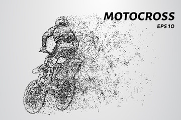 Fototapeta na wymiar Motocross rider ride. Vector.