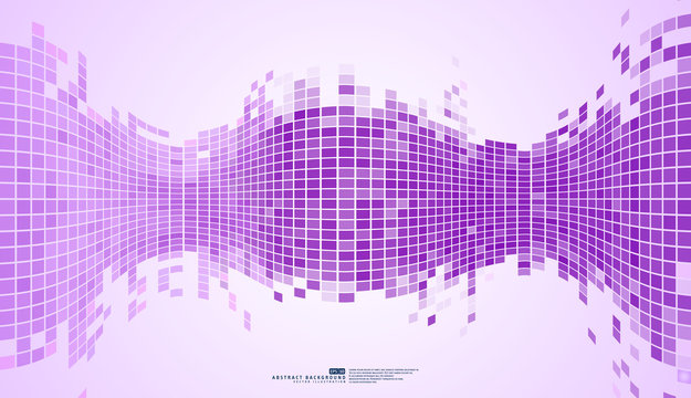 Purple abstract background mosaic pixels