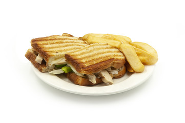 Southwest chicken panini sandwich