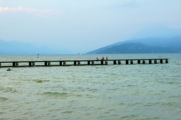 Obraz premium Lake Garda. The town of Sirmione. Italy.