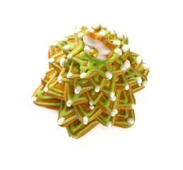 Gingerbread tree on white background