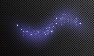 White sparks glitter special light effect. Vector sparkles on transparent background. Christmas abstract pattern. Sparkling magic dust particles