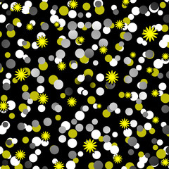 Confetti pattern with flowers