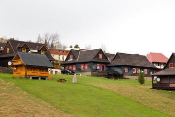 Fototapeta na wymiar Colorful wooden homes