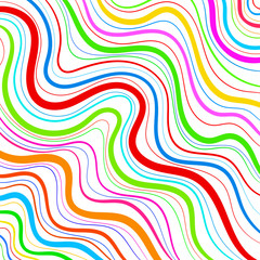Abstract graceful colourful curved thin lines background