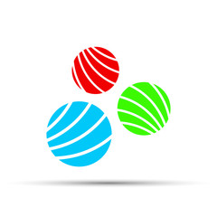 Abstract logo three colour circles