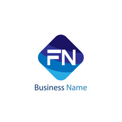 Initial Letter FN Logo Template Design