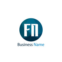 Initial Letter FN Logo Template Design