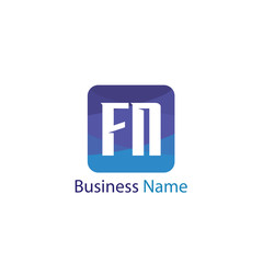 Initial Letter FN Logo Template Design