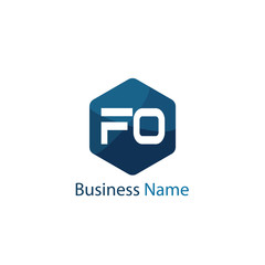 Initial Letter FO Logo Template Design