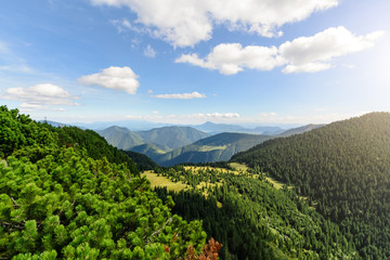 Colourful view from the Little Rozsutec hill. Day foto.
