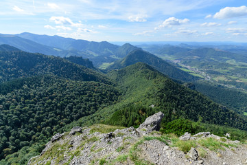 Rocky peak of Little Rozsutec hill