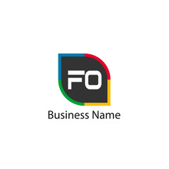 Initial Letter FO Logo Template Design