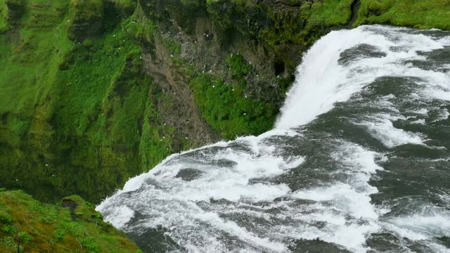Sk&oacute;garfoss - Wasserfall Island Sommer