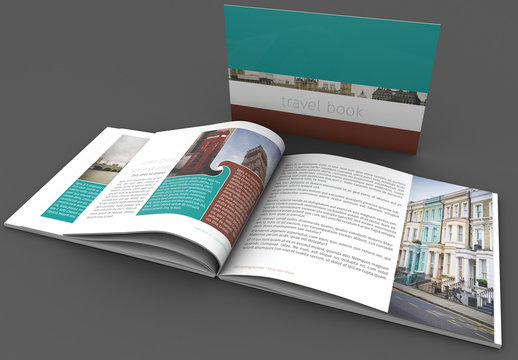 Wavy Teal and Brown Book Layout