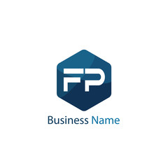 Initial Letter FP Logo Template Design