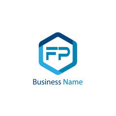 Initial Letter FP Logo Template Design