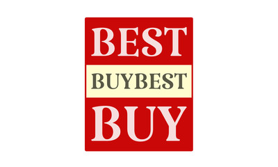 Best BuyBest Buy - written on red card on white background