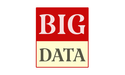 Big Data - written on red card on white background