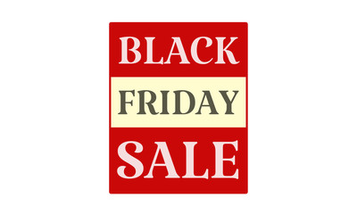 Black Friday Sale - written on red card on white background