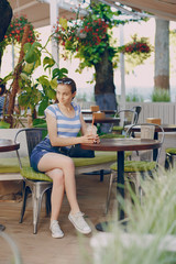 girl in cafe