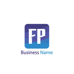 Initial Letter FP Logo Template Design