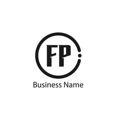 Initial Letter FP Logo Template Design