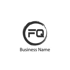 Fototapeta premium Initial Letter FQ Logo Template Design