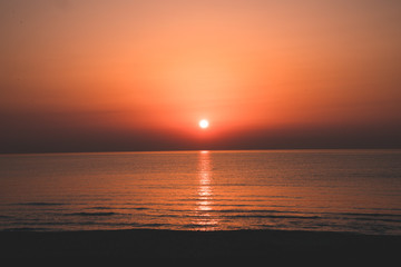 sunset over the sea